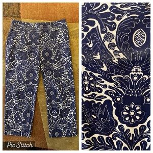 Lands’ End Paisley Capri Pants